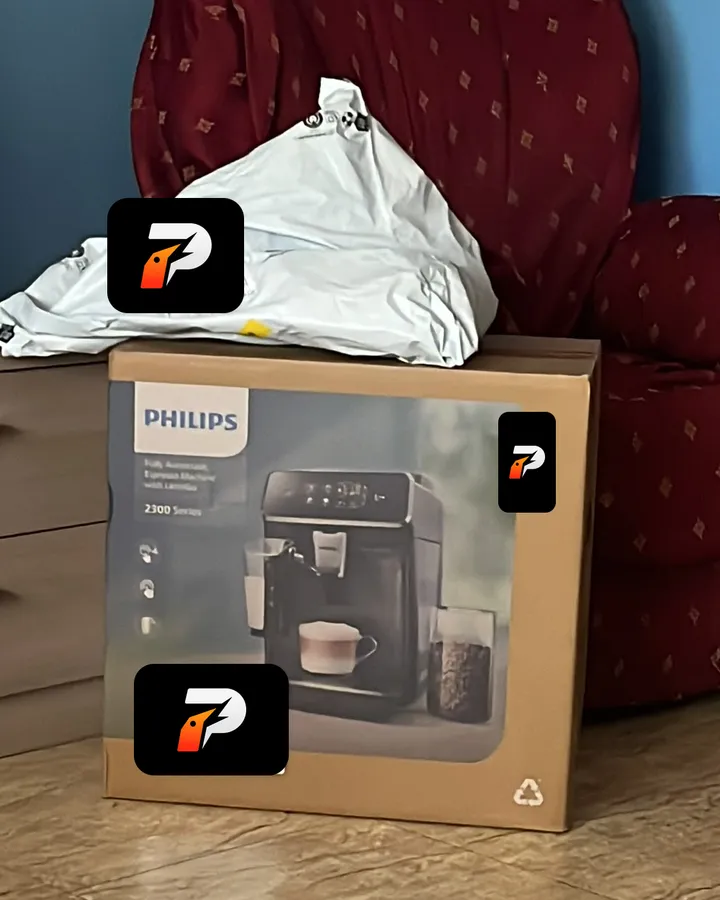 Caja de la cafetera Philips Serie 2300 recibida